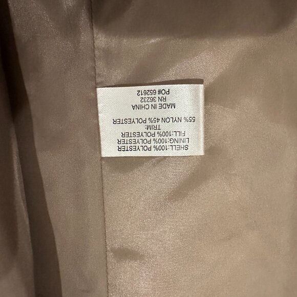 Gallery New York Women’s Quilted Hooded Jacket – Taupe Brown – Size S - Picture 5 of 6